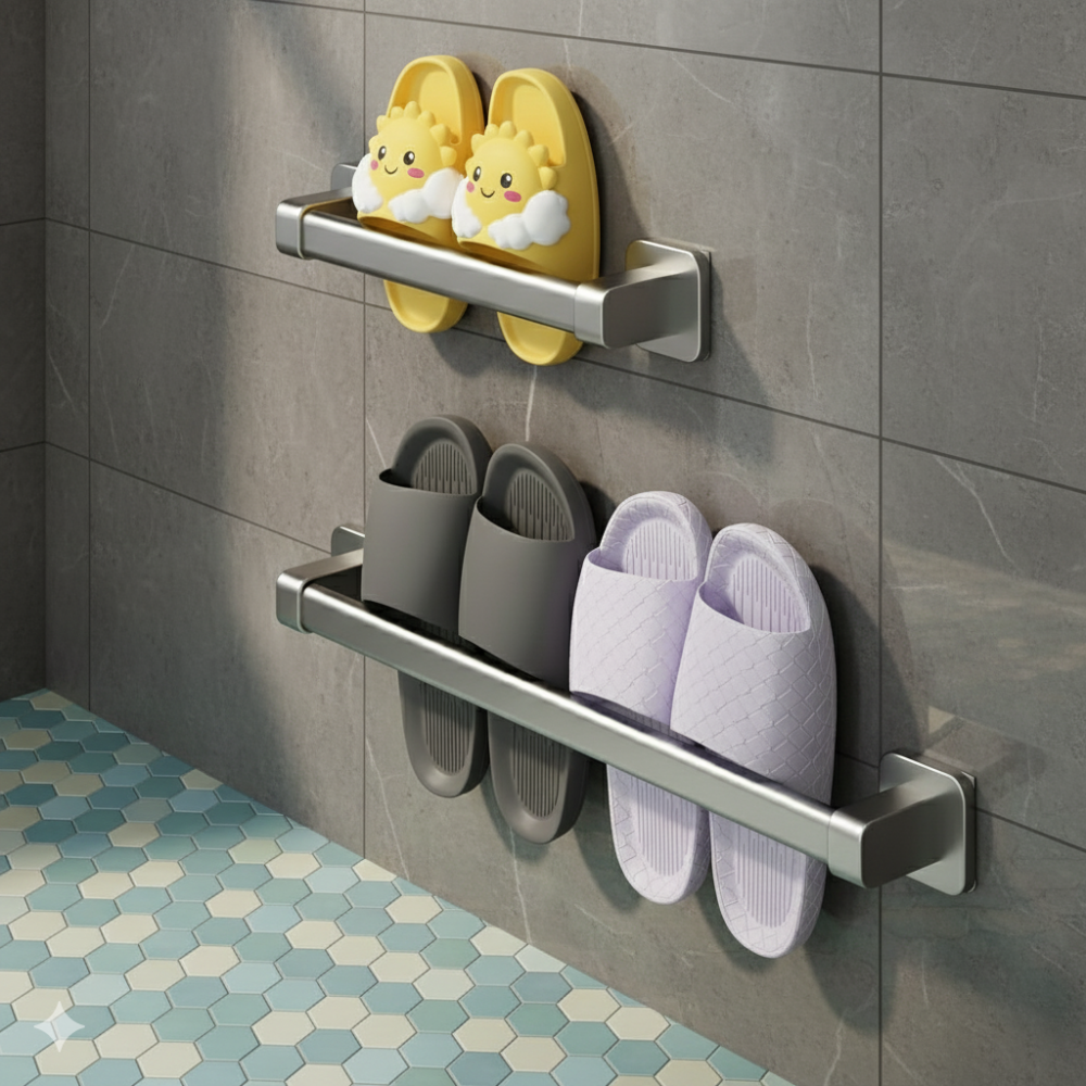 윌로우랩 무타공 욕실 슬리퍼 거치대 탄소강 인테리어 화장실용품 7,900원