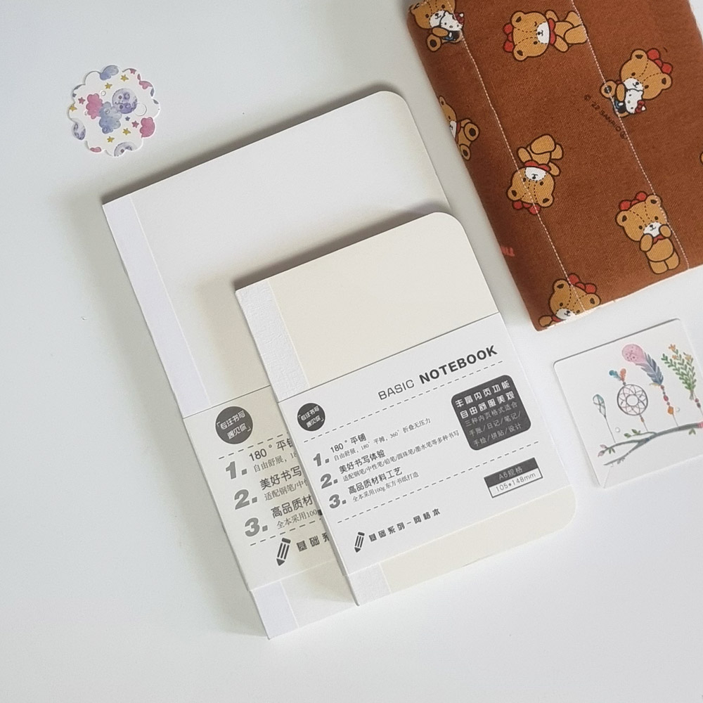 오루아 A6 필사 독서 무지 모눈 라인 노트 A6 A5, 1개, A6 모눈 6,900원