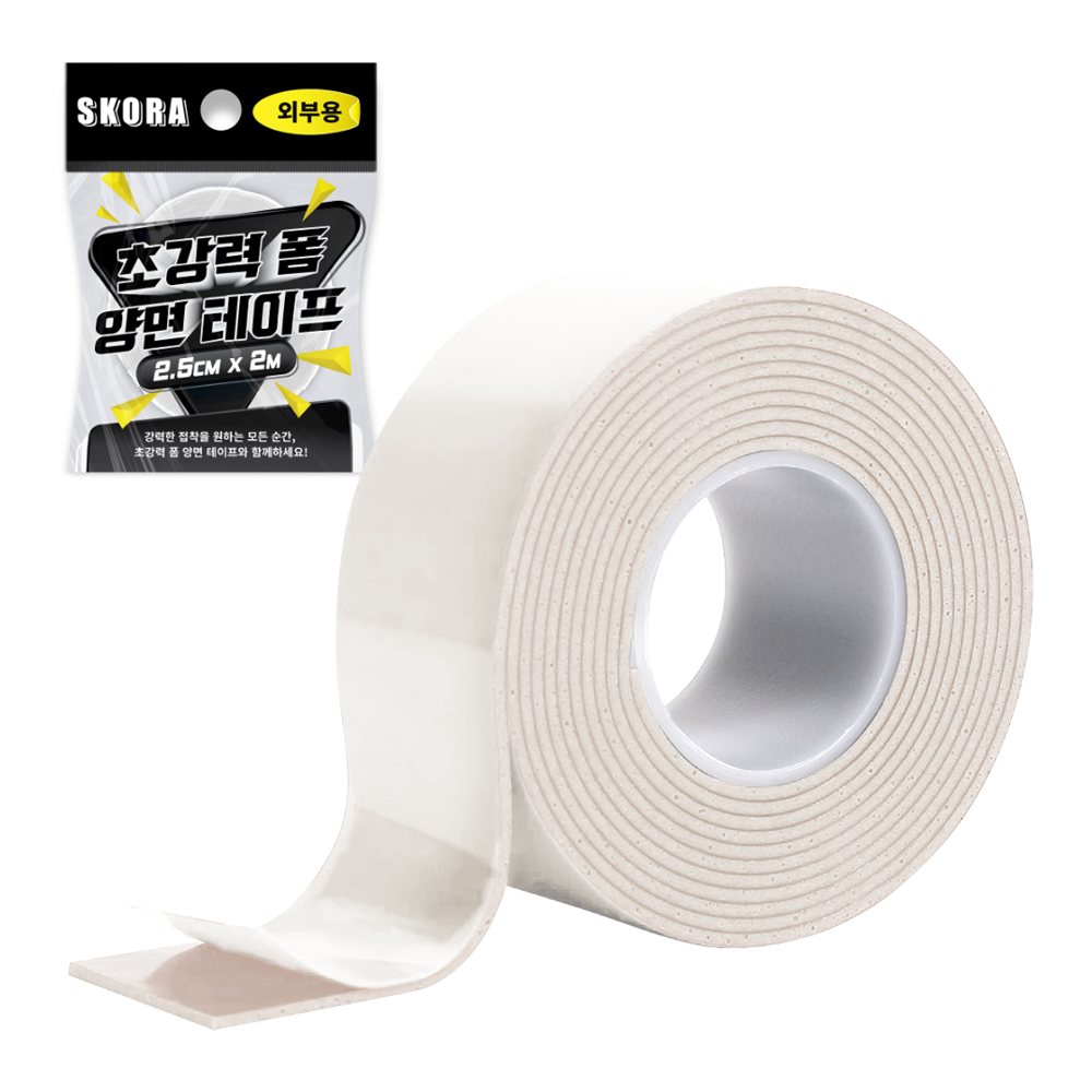 스코라 초강력 품 양면 테이프 외부용 화이트 2.5cm x 2m 2,840원