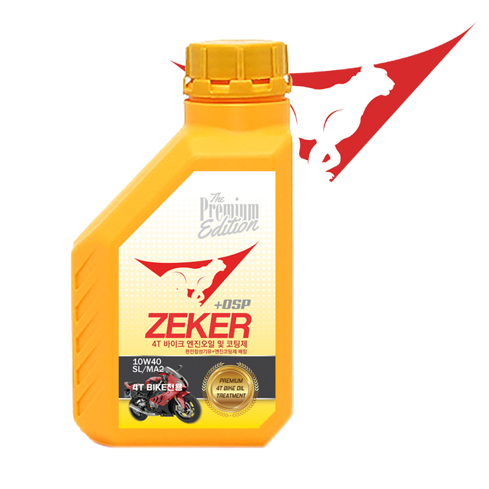 제커 4T바이크 올인원 엔진오일 오토바이 스쿠터 500ML 저마찰 고연비 1개, 점도10W40, 1개, 500ml 10,000원
