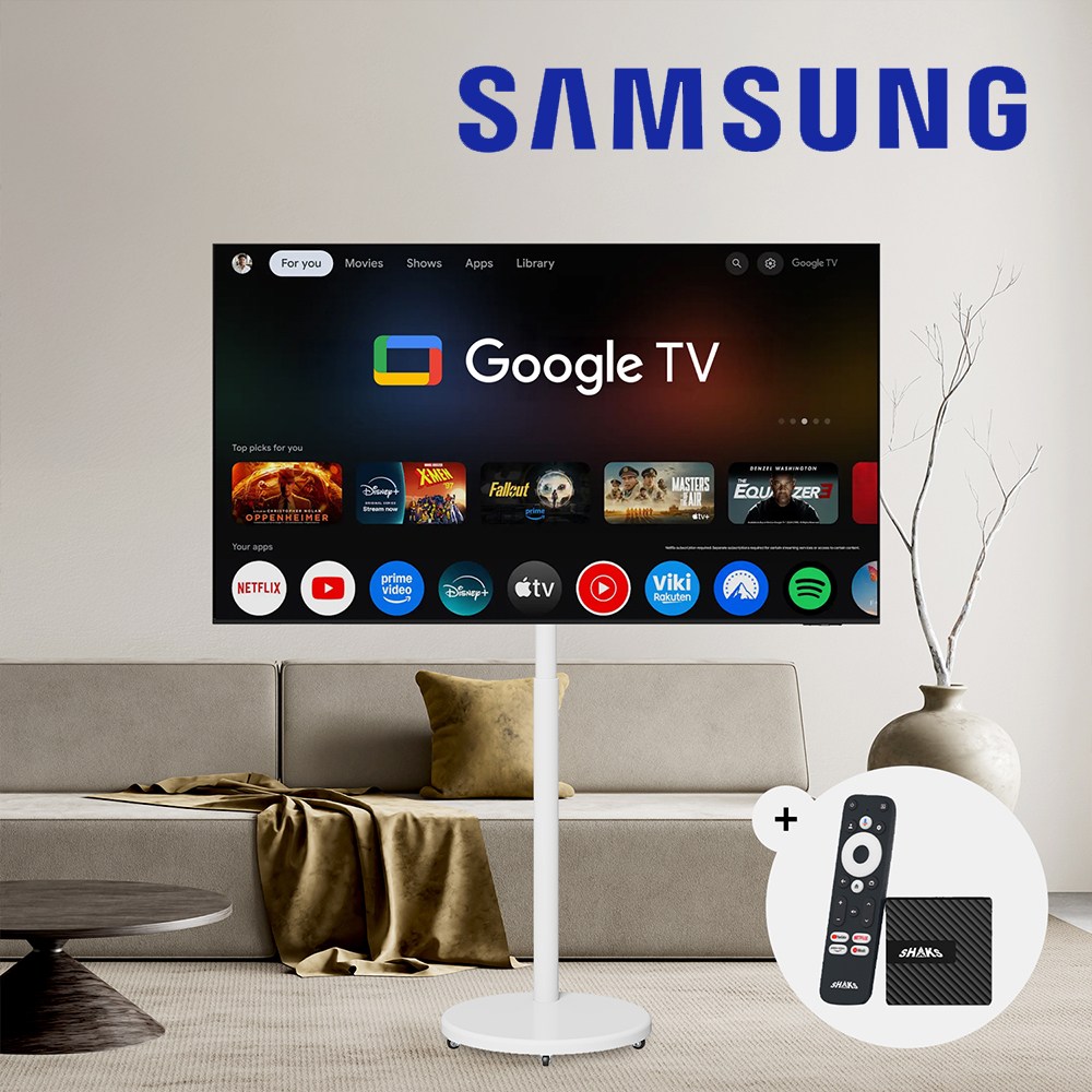 삼성 4K 스마트 사이니지 TV 삼텐바이미 패키지 이동식 거치대 대형TV 소형TV 모니터 [셋탑박스 선택행] 658,000원