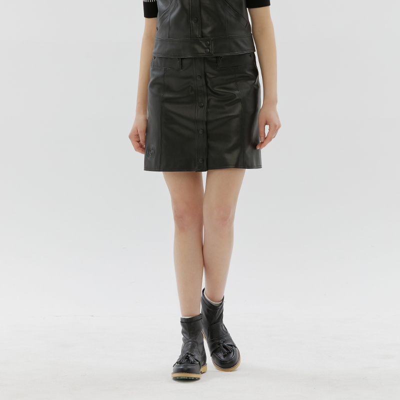 [세인트나인] 여성 에코레더 A라인 스커트 114,850원