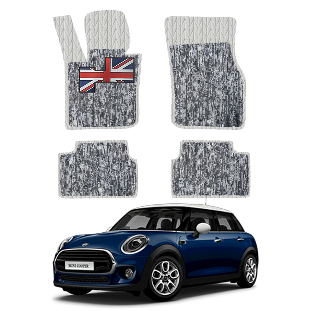 오토가드 플로어 매트 유니언잭 가죽 트랩 카매트, 그레이 + 그레이, MINI F55 5도어 3세대 2014년 4월~2024년 74,900원