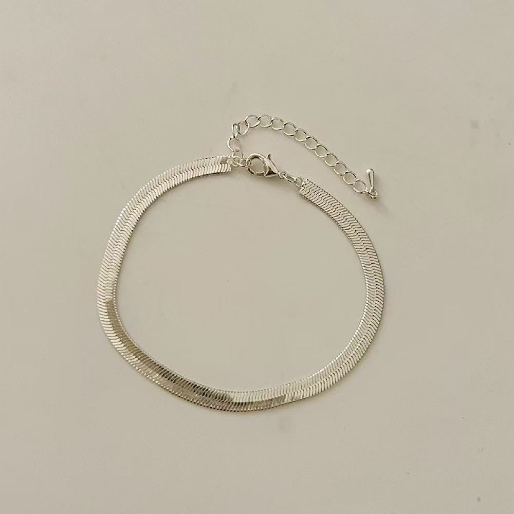 925실버 4mm 뱀줄 스테이크 체인 은팔찌 20,500원