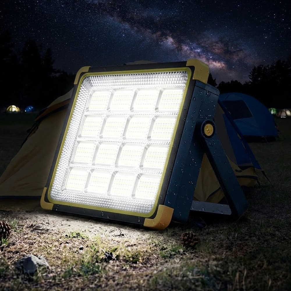 대형 충전식 LED 캠핑 랜턴 태양열 USB-C 야외 작업등, 1개, 블루블랙 42,800원