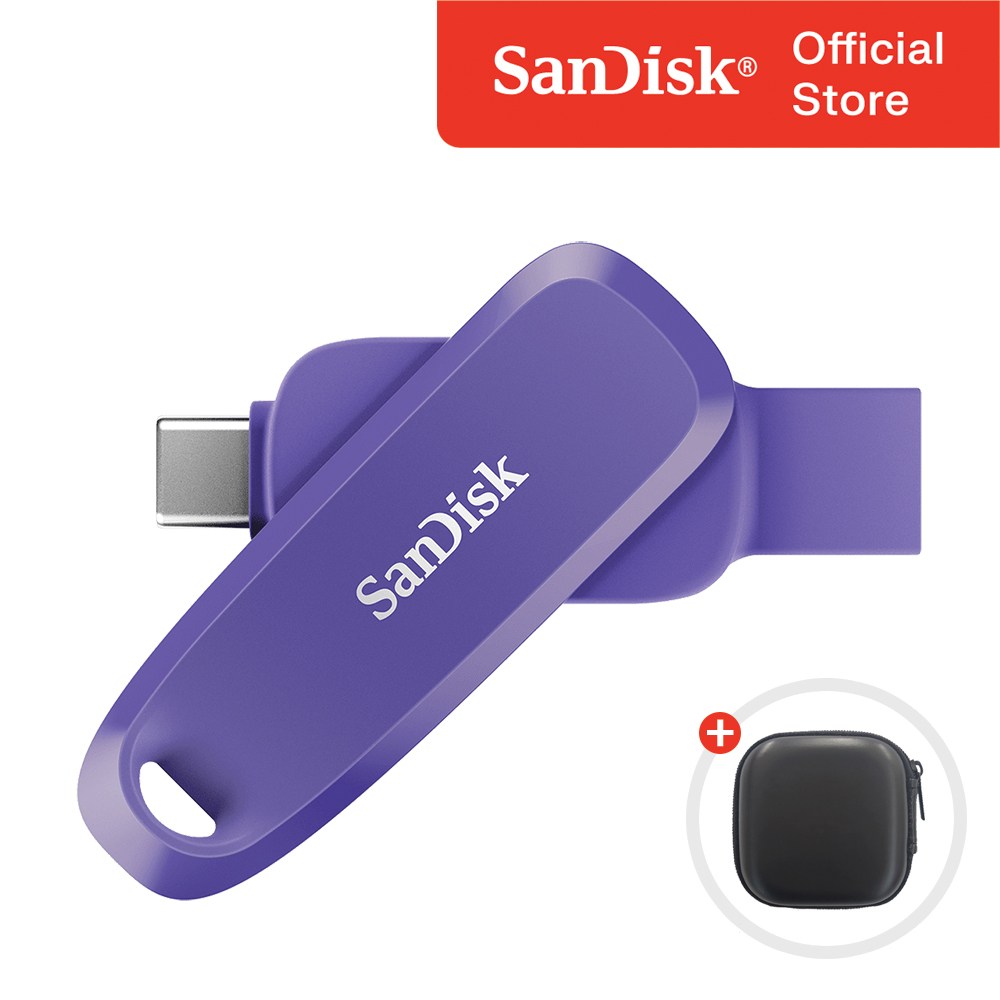 샌디스크 USB 3.2 Gen1 메모리 C타입 OTG SDDDC6 퍼플 + 케이스 패키지 42,000원