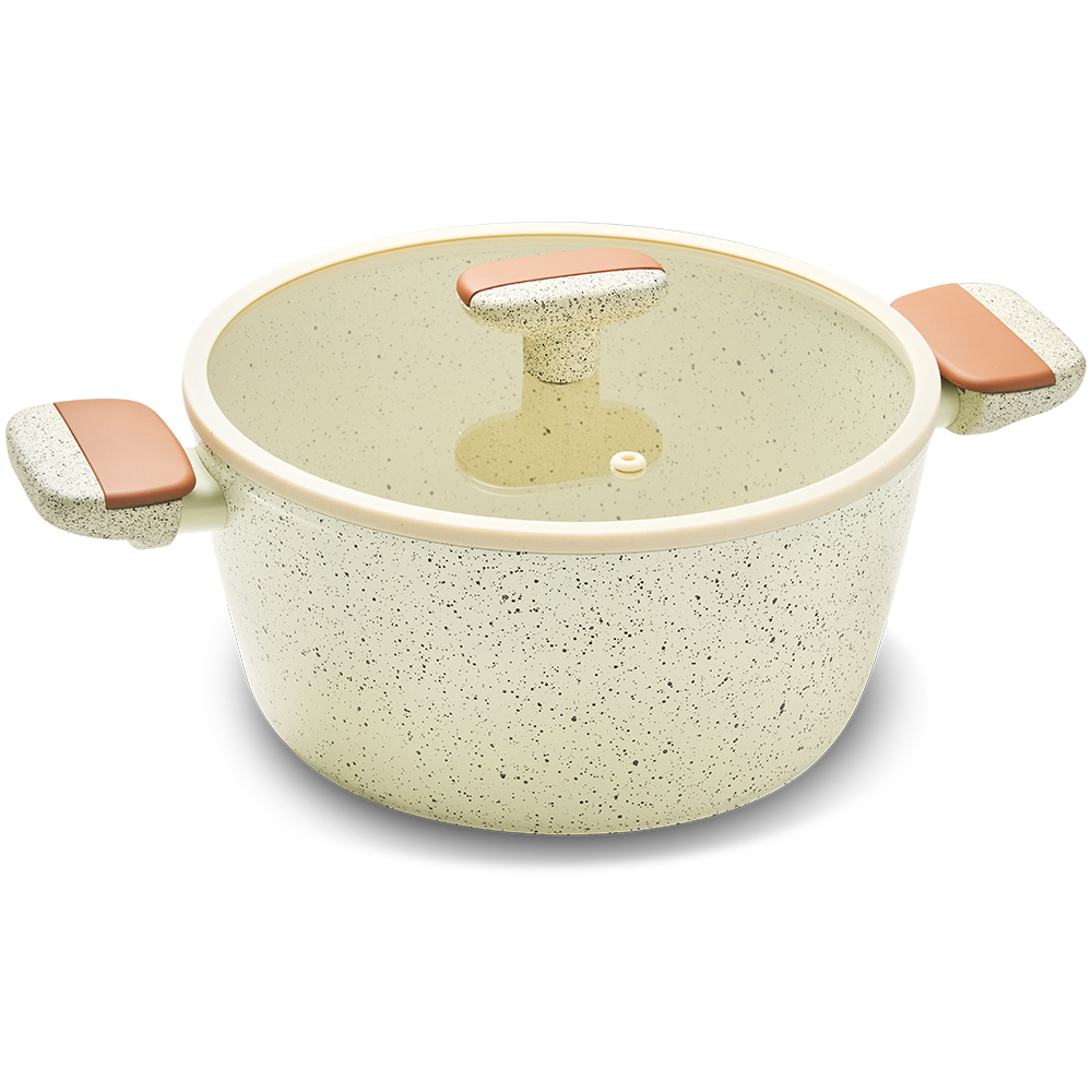 델라고 인덕션 바닐라빈 세라믹 양수냄비, 24cm, 혼합색상, 1개 37,900원