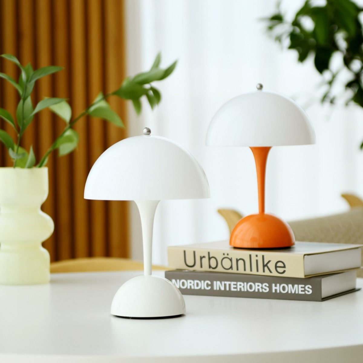 몬스터라이트 벨루어 충전식 인테리어 조명 무선 단스탠드 테이블 램프 침실 무드등, 화이트 48,000원