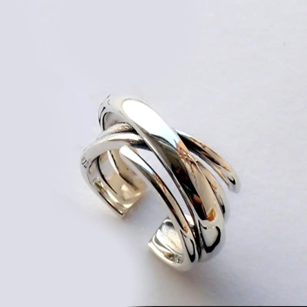 웰리나 오버랩 엔틱 유화 여성 남자 은반지 오픈반지 커플링 13,900원