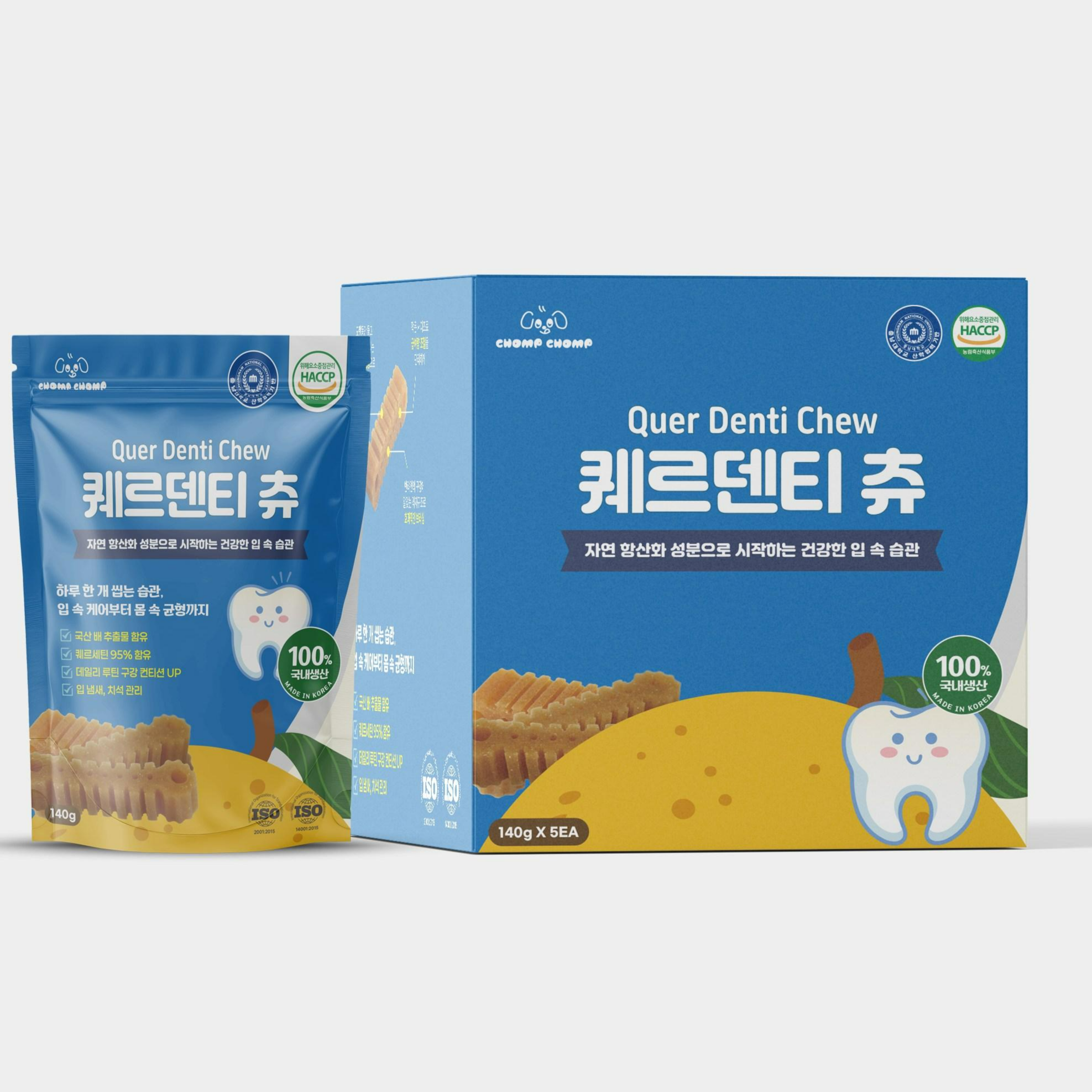 촘촘 영양 가득 말랑한 특허가 있는 강아지덴탈 껌 퀘르덴티츄 배과일 베이스, 1개, 1.4kg, 과일맛(배과일 베이스) 108,350원