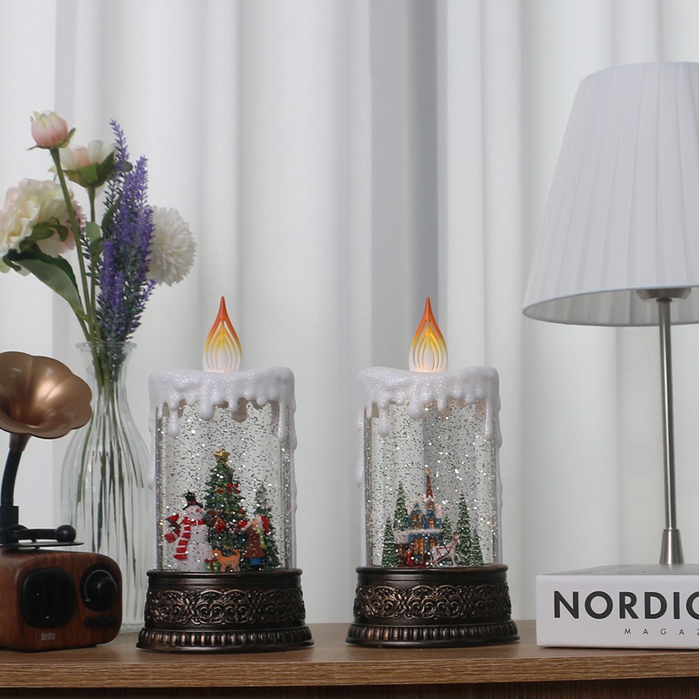 눈사람 촛대 대형 오르골 크리스마스 무드등 29,000원