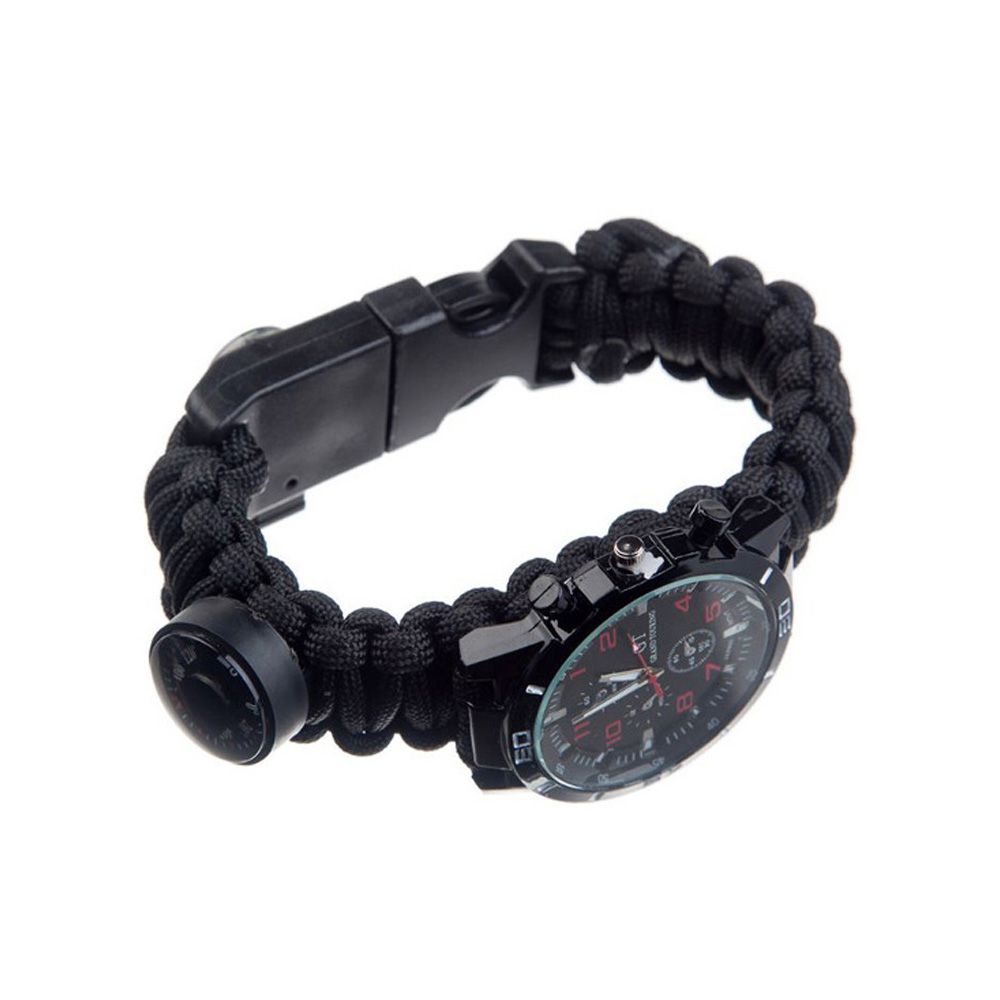 군인시계(블랙) 생존팔찌 칼 휘슬 부싯돌 로프 등등 cof*2322Op 18,050원