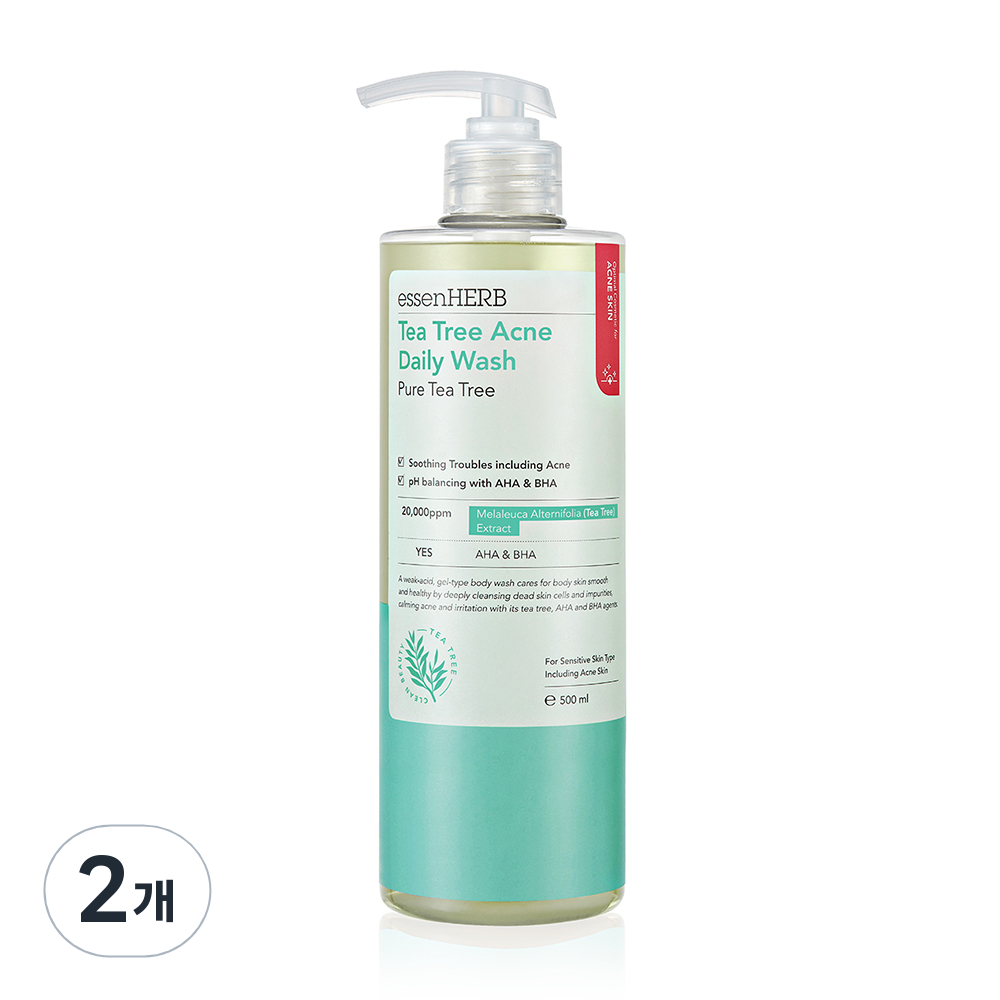 에센허브 티트리 아크네 데일리 바디워시, 500ml, 2개 35,590원