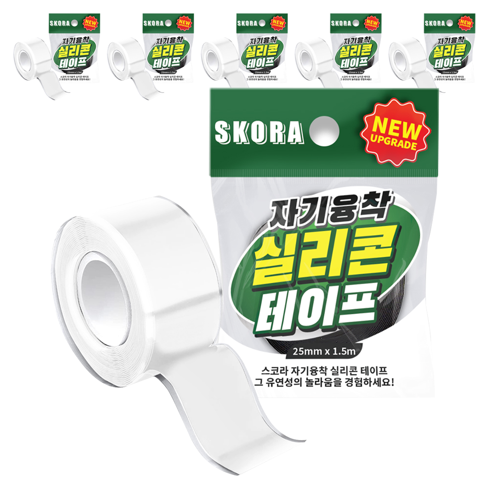 스코라 자기융착 실리콘 테이프 투명 25mm x 1.5m 23,520원