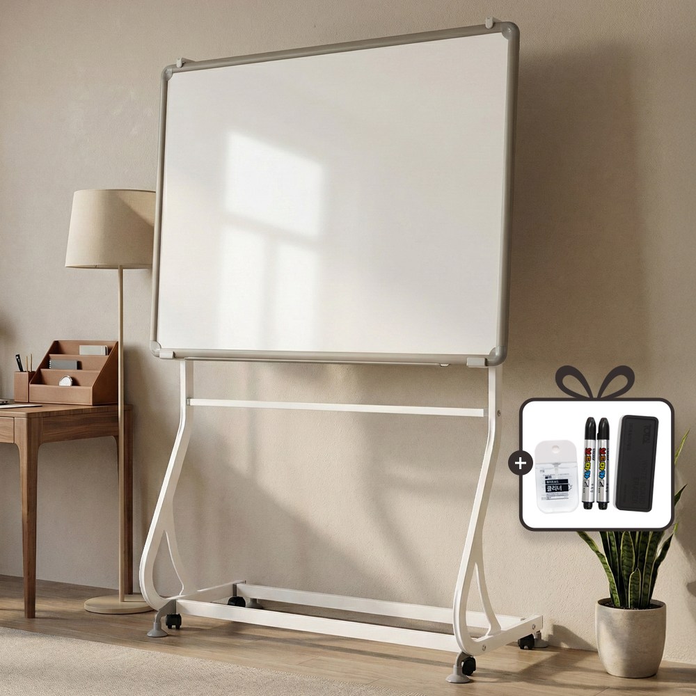 토탈하얀칠판 일반화이트보드+S라인스탠드세트 (알루미늄) 화이트보드, 알루미늄 132,000원