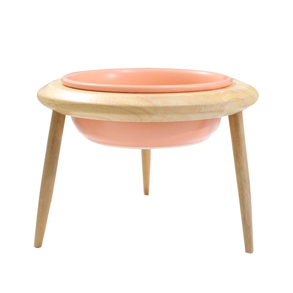 애구애구 강아지 높이 조절 원목 식기 대, 핑크오렌지, 1세트 9,900원