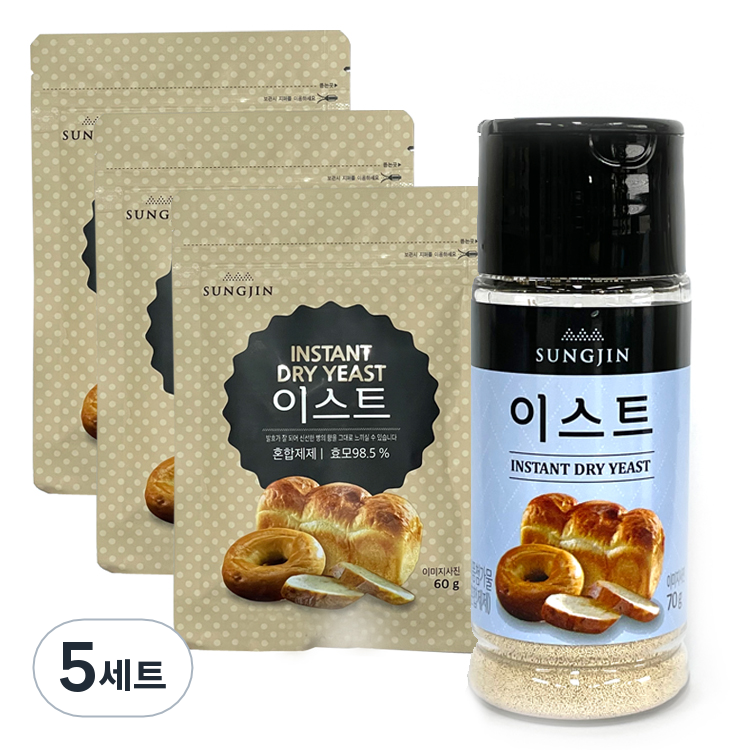 성진 이스트 용기형 70g + 지퍼형 60g x 3p 세트 45,750원