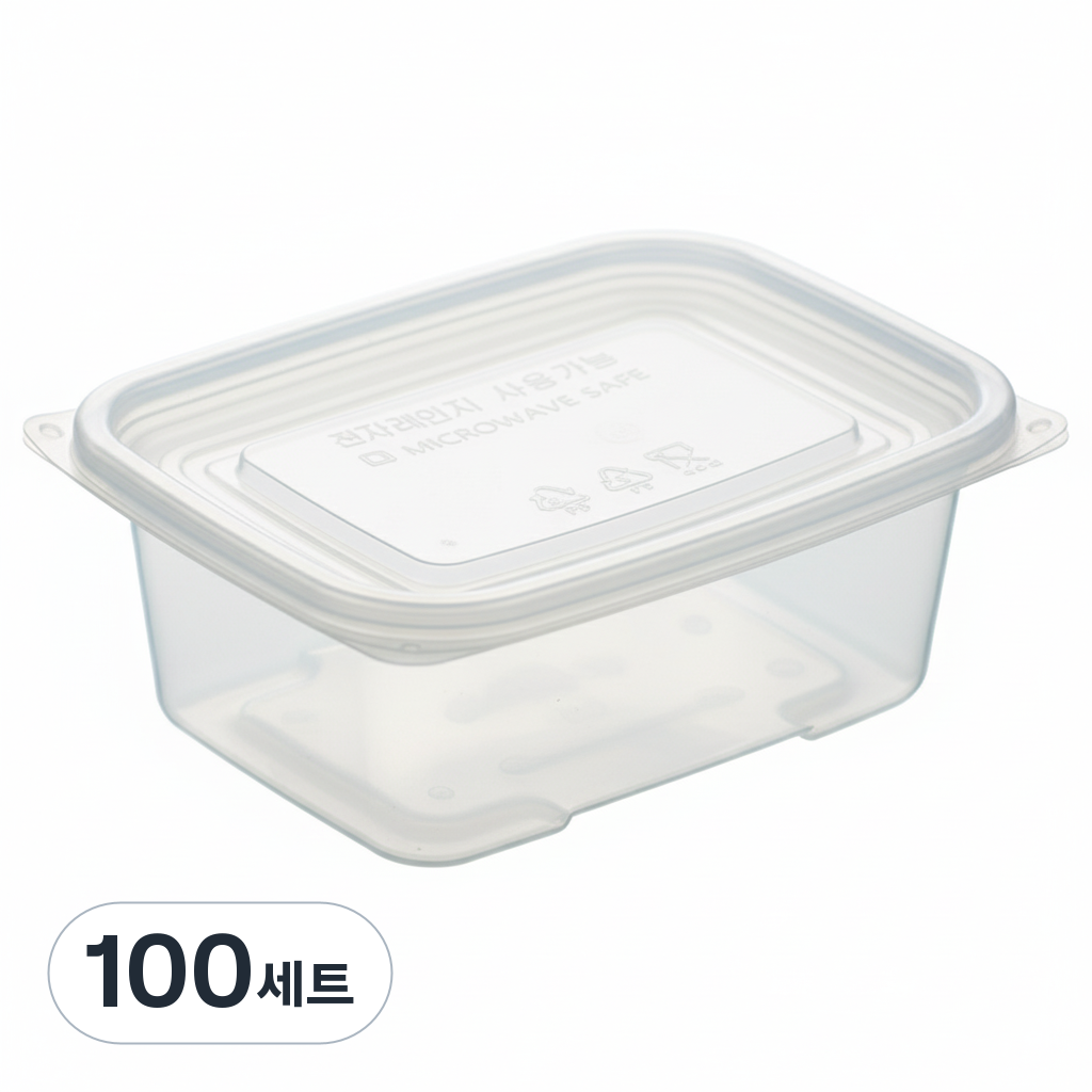 버디팩 죽/반찬/도시락 밀폐 사각 용기 800ml (투명, 밀프렙, 전자렌지OK) 33,150원
