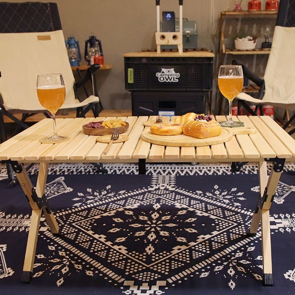캠핑 테이블 접이식 높이조절 원목 우드롤 캠핑용 롤테이블 우드베이지, 우드 23,100원