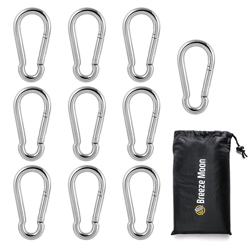 브리즈문 강철 카라비너 10p + 보관 파우치 세트, 현재가 6,500원