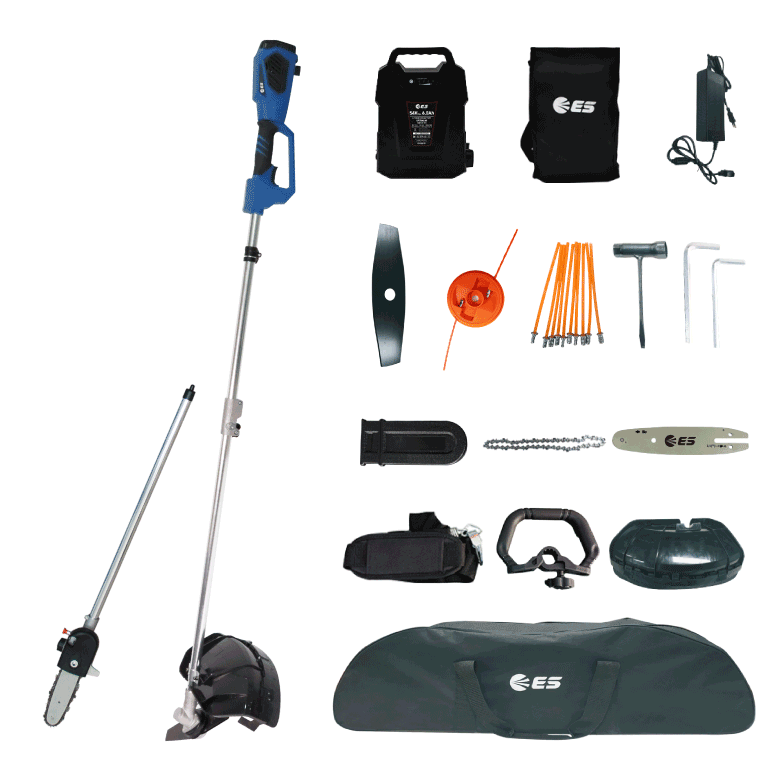 ES산업 54V 저소음 충전식 멀티 예초기 고지톱 2in1 6.0Ah 배터리 1개+배터리 전용가방 풀세트 LBCT54 362,000원