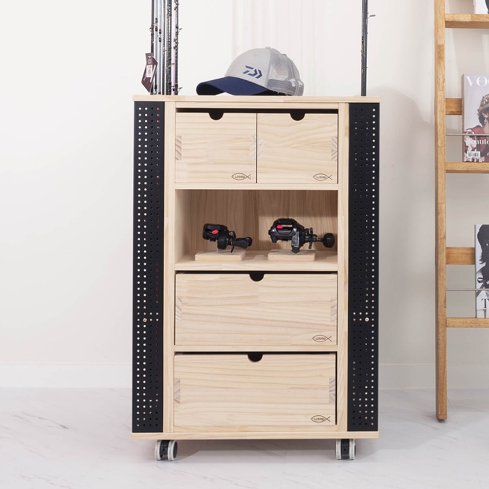 낚시메탈거치대 원목 거치 진열대 메탈지르장 542,200원