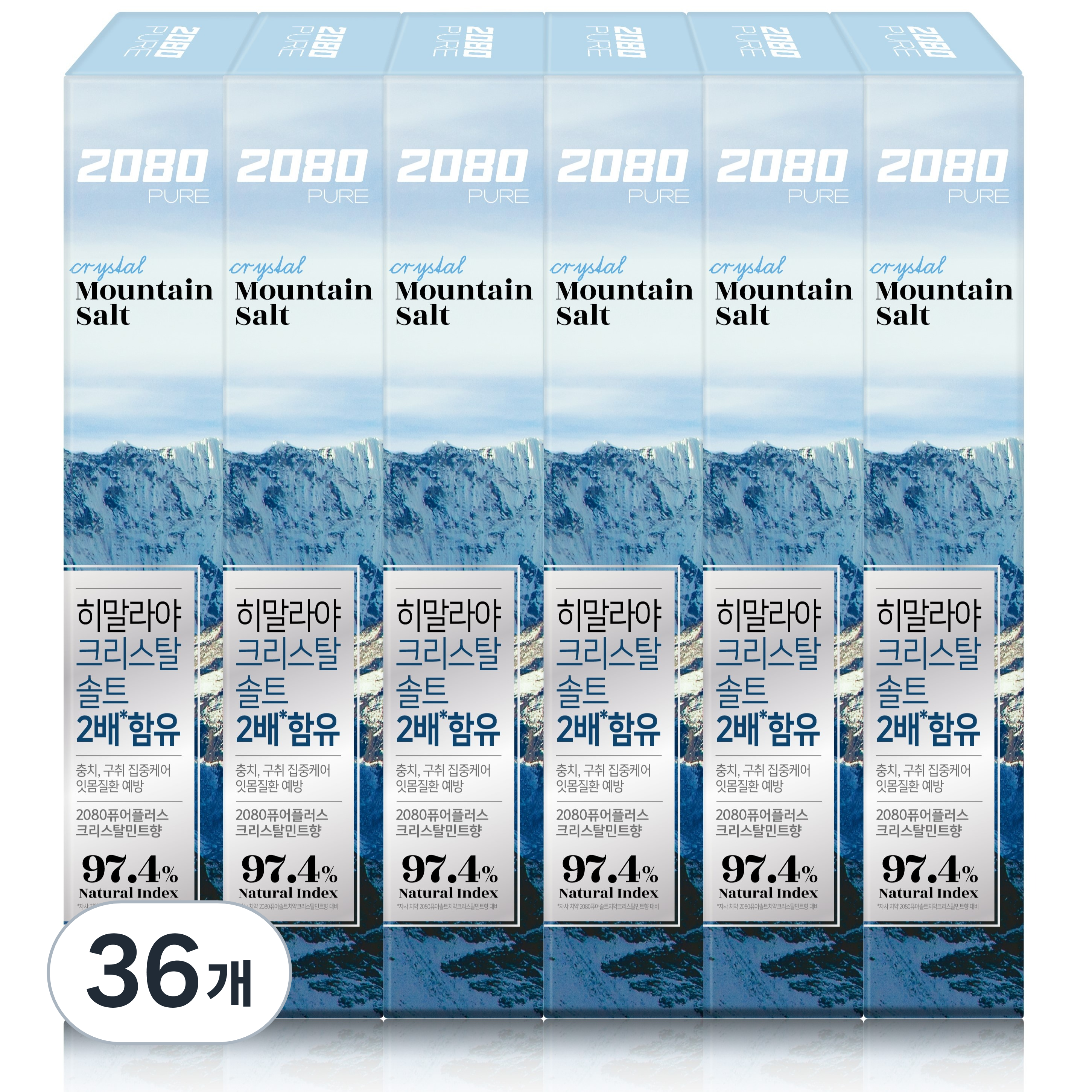 2080 크리스탈 마운틴 솔트 퓨어 플러스 치약 53,230원