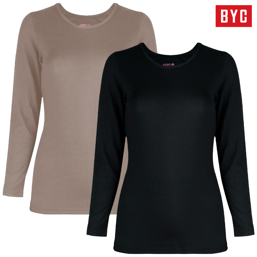 BYC 보디히트 발열내의 여자 긴팔티셔츠 내복상의 2매세트 37,050원