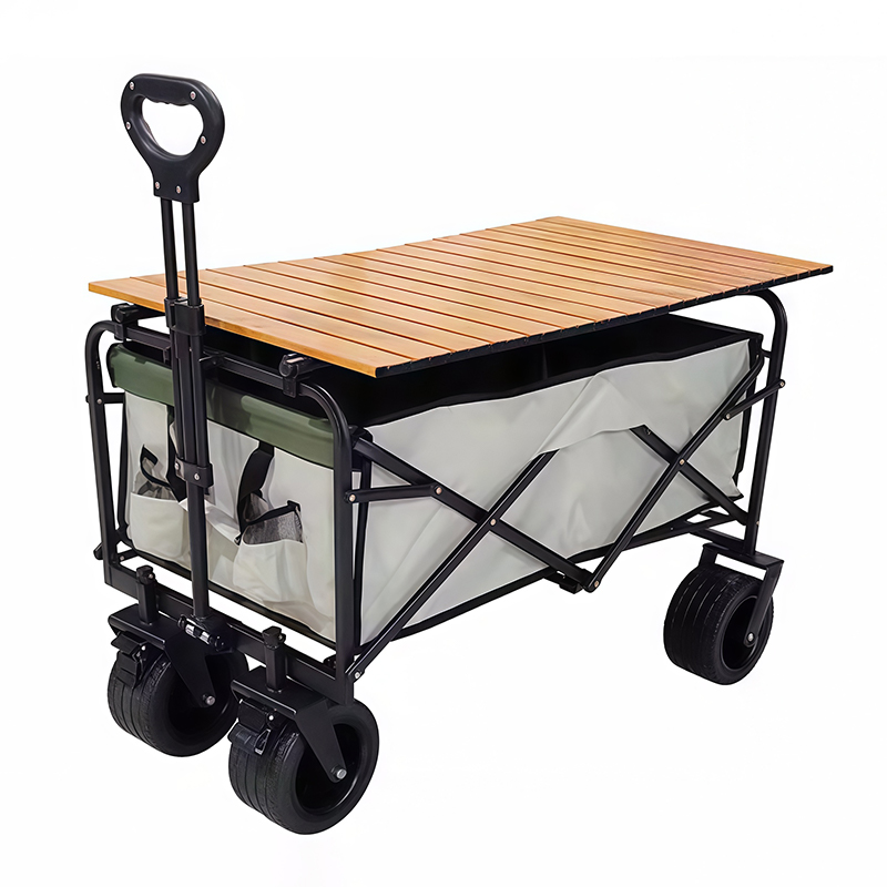 Starhabitat 캠핑 웨건 접이식 아웃도어 카트 10인치 대형 오프로드 바퀴 150kg 하중 피크닉 테이블 상판 포함, 1개, 미녹색 89,900원