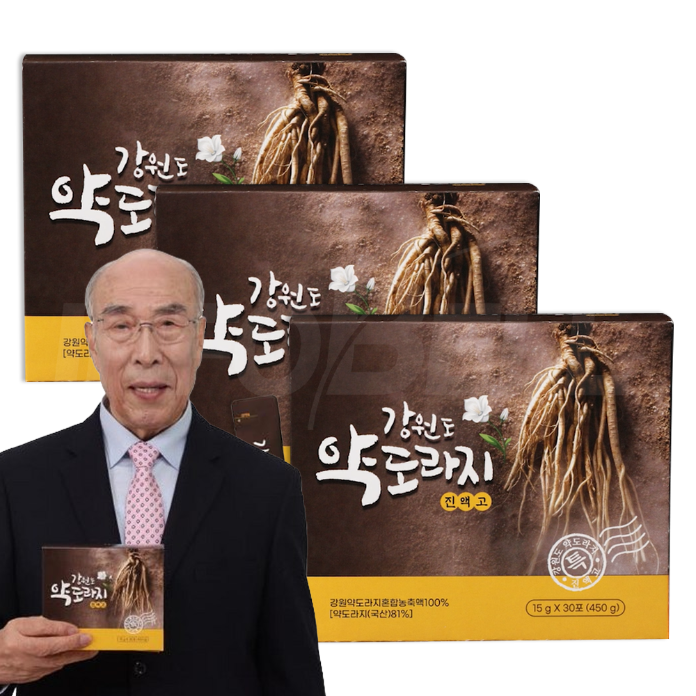 [TV홈쇼핑정품 인포벨]김기현 강원도 지리산 약도라지 진액고 간편 스틱 겨울 목 건강 최정원 최주봉 진액, 90개, 15g 59,800원
