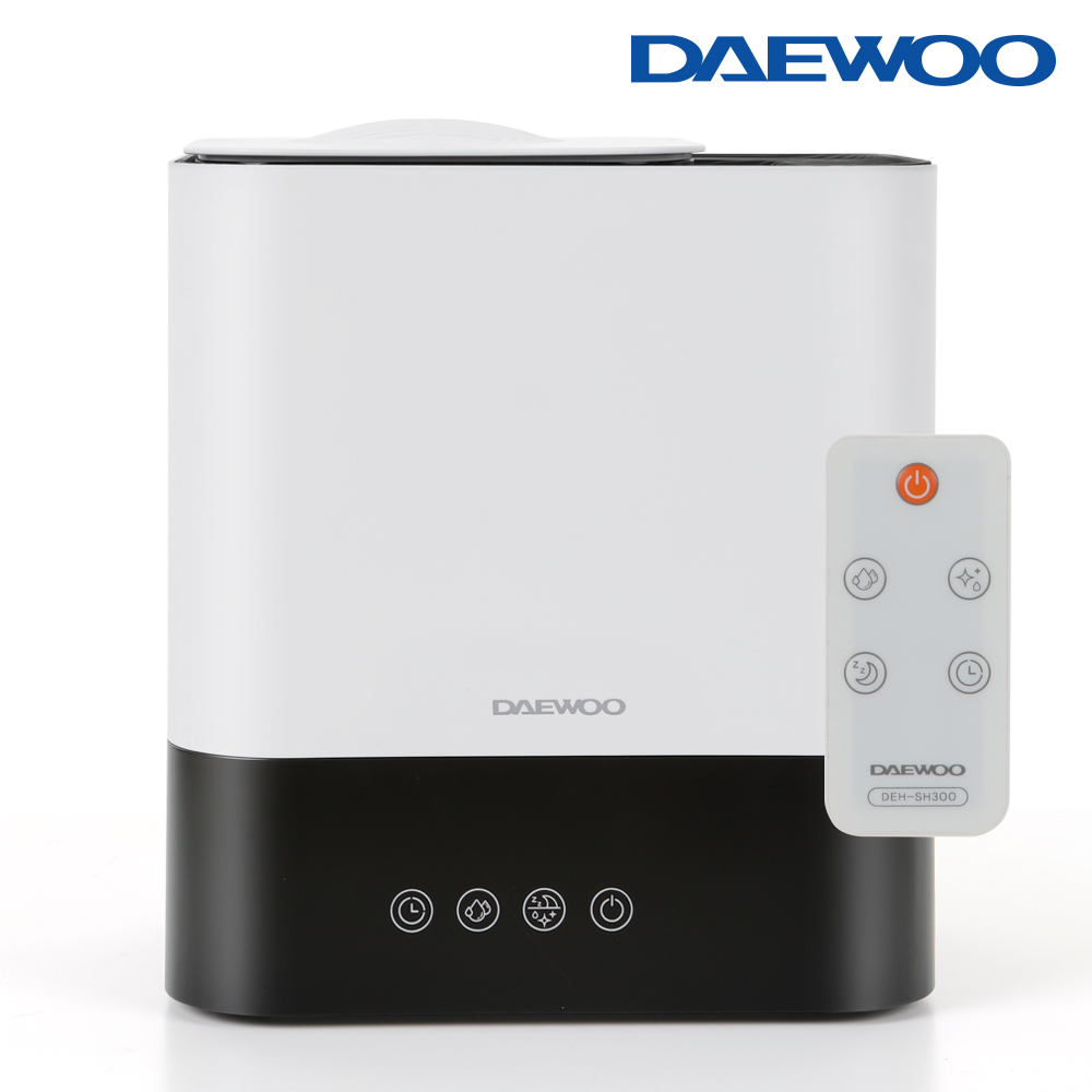 [최신] 프리미엄 대우 자동세척 가열식 가습기 5L 물부족알림 리모컨 SH300, 화이트+블랙, 대우가습기 DEH-SH300 119,000원