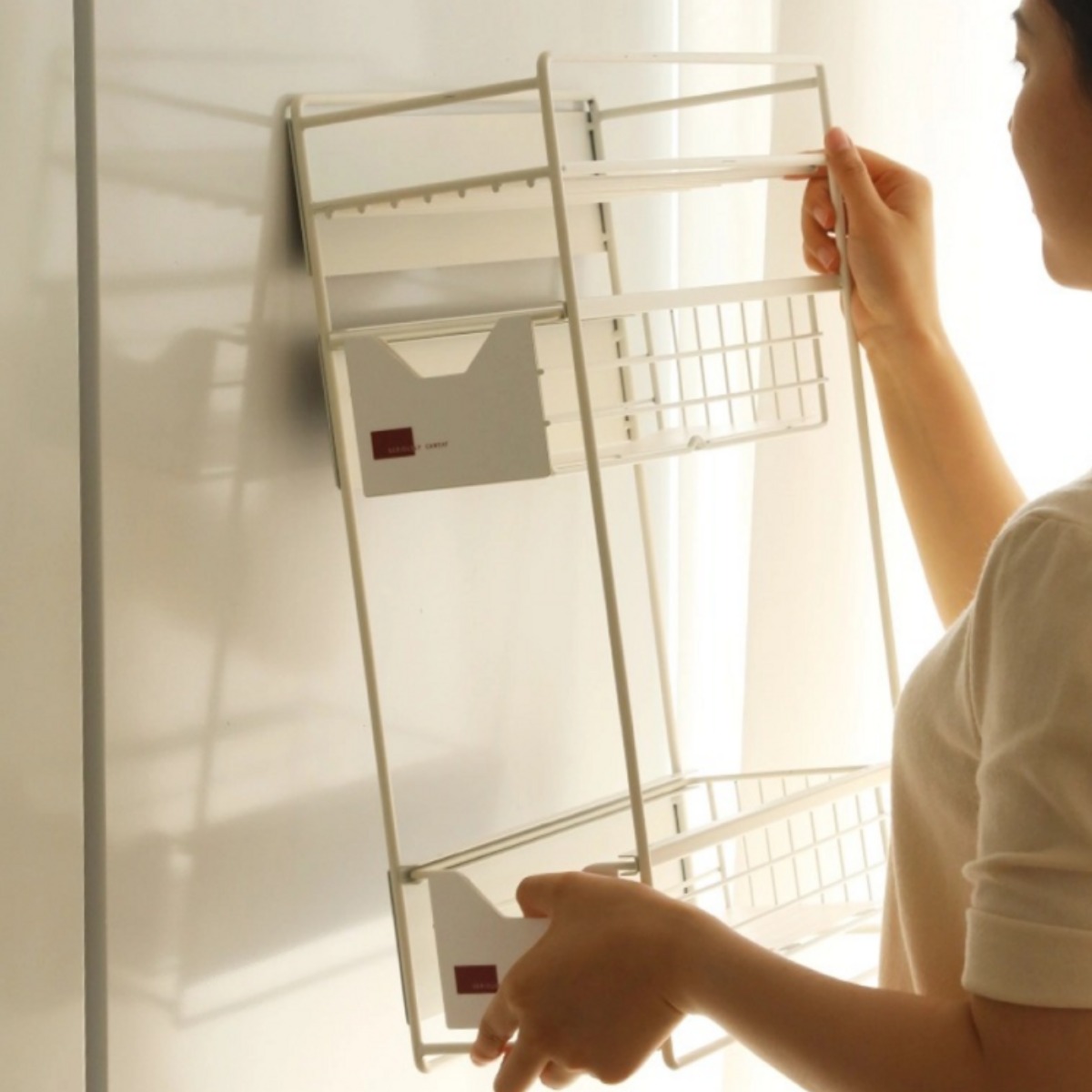 루베아 자석형 틈새 슬라이드 수납랙 무설치 수납 정리대 58,300원