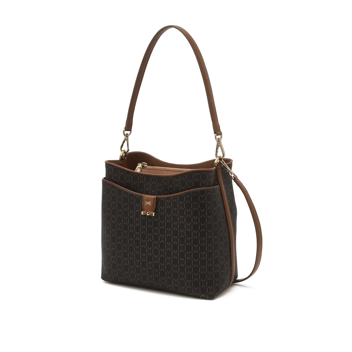 [백화점 매장정품] 닥스 명품가방 DCBA5F872W3 [SAINT BARNET] 브라운 DD패턴 로고장식 가죽 버킷백 미니 크로스백 토트백 어머니선물 409,300원