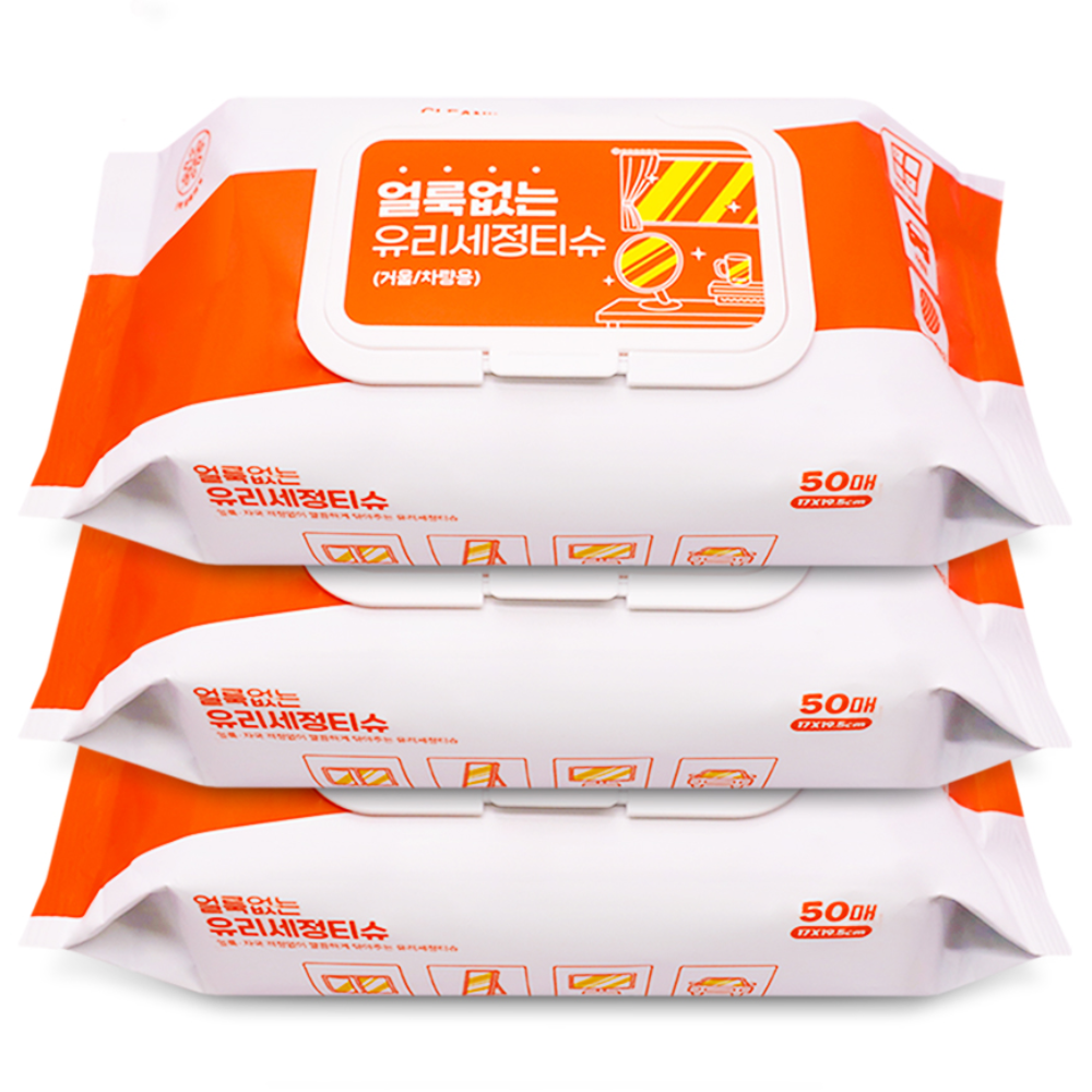 아이프리 얼룩없는 유리 세정 티슈 50매, 3개 18,000원