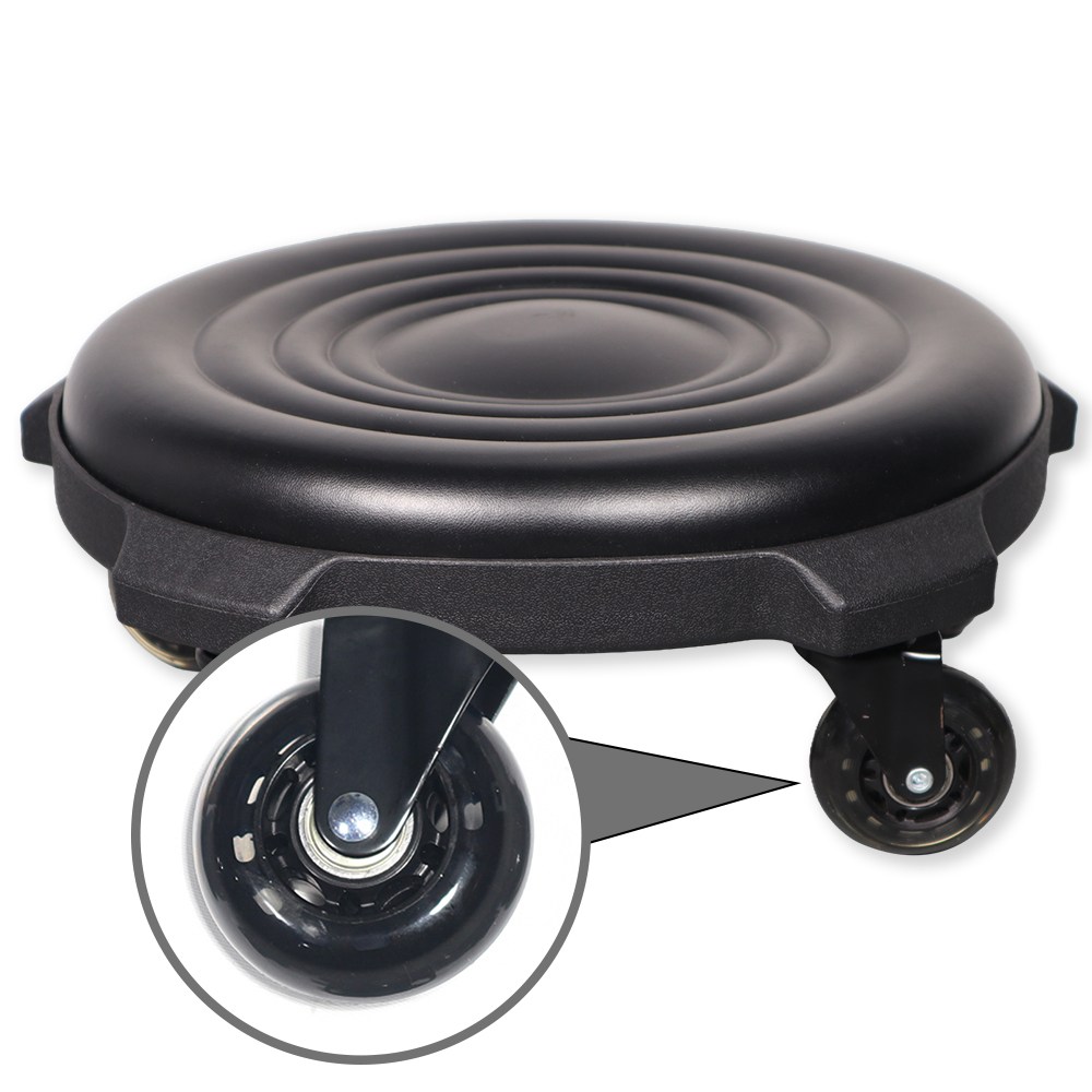 뷰티다모아 앉은뱅이 작업 의자 무소음 우레탄 베어링 바퀴 블랙 A타입 14cm, 1개, 블랙 28,500원