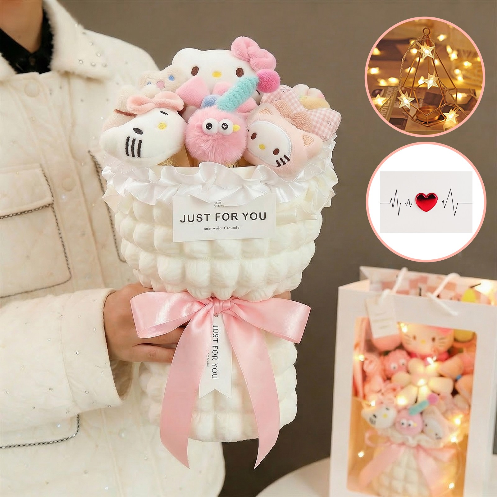 Colvani 인형 꽃다발 화이트데이 여자친구 생일선물 산리오 헬로키티 꽃다발 15,990원