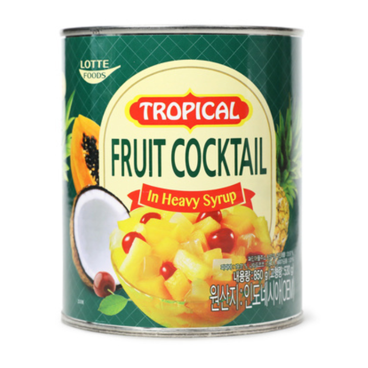 롯데 후르츠칵테일 통조림, 2개, 850g 8,420원