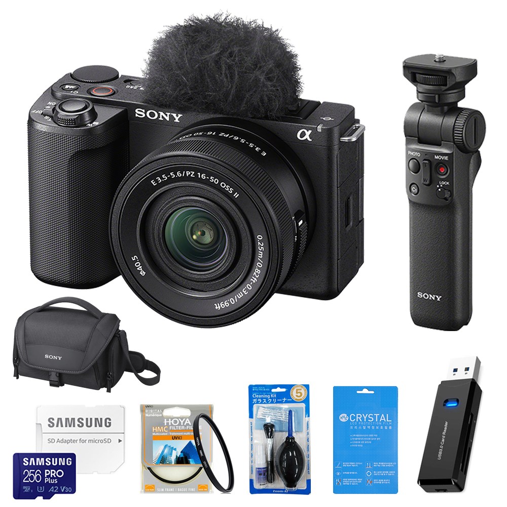 소니 ZV-E10M2K SELP16502 렌즈킷 + GP-VPT2BT +SD256 +가방+크리너5종+필터+리더기+필름 1,610,000원