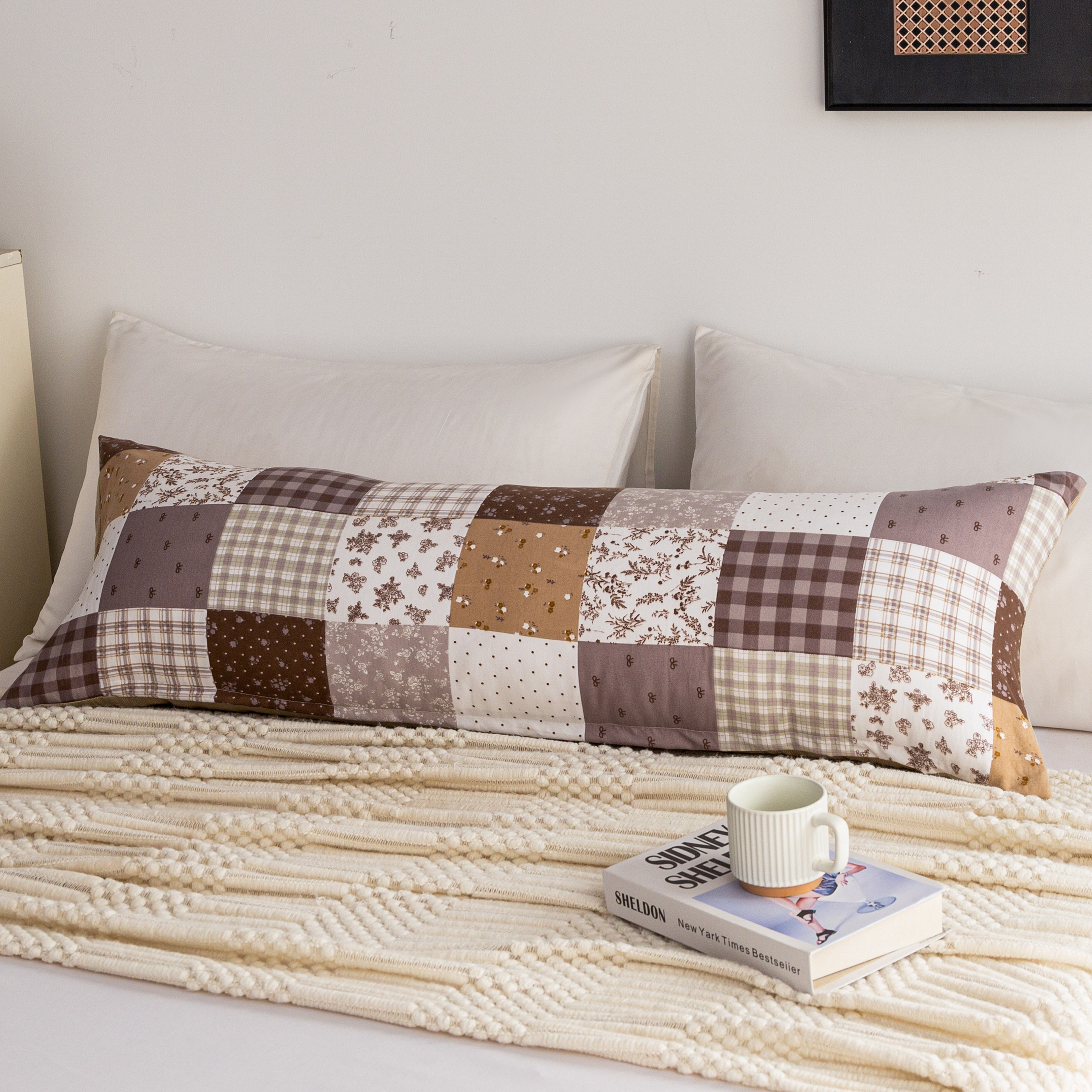 바디필로우 등쿠션 긴 베개 롱쿠션 대쿠션 일자형, 브라운 18,780원