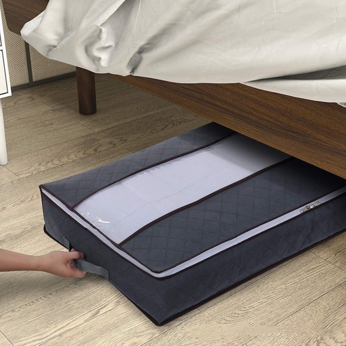 투데이리빙 1+1 언더베드 수납함 침대 수납 리빙박스 침대밑 정리함 이불 정리 수납장 접이식 낮은 옷정리함 12,800원