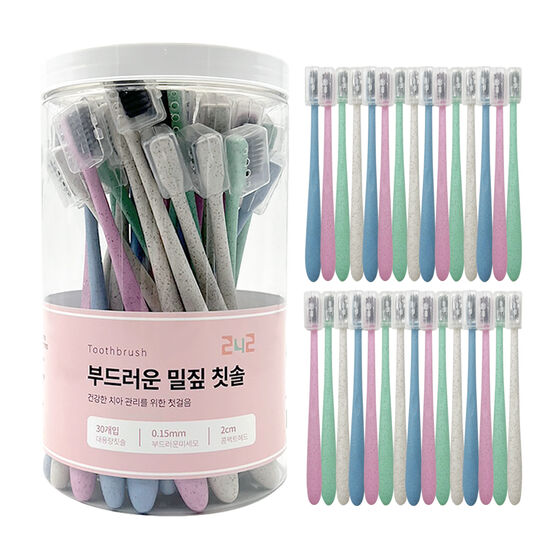 242 부드러운 밀짚 칫솔, 30개입, 1세트 12,900원