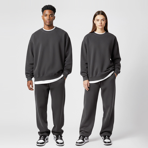 리얼슬로우 남녀공용 피그먼트 오버핏 맨투맨+피그먼트 와이드팬츠 세트 60,800원