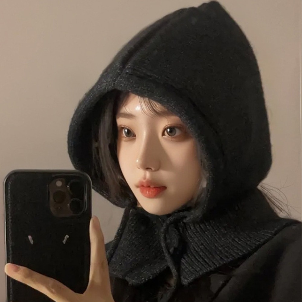 보보니 두꺼운 겨울 울 니트 버튼 바라클라바 넥 워머 9,900원