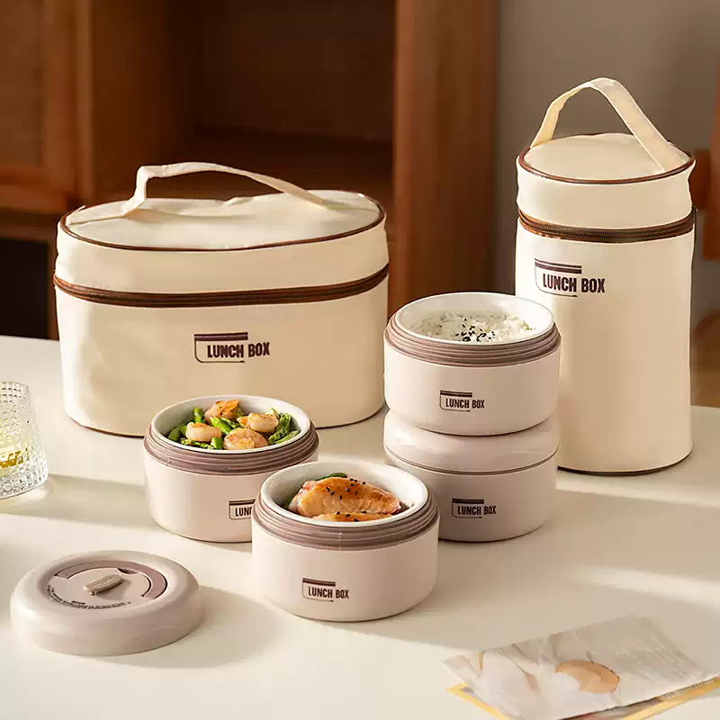 FONOW도시락통 야영  직장인 보온 전자레인지 다용도 4단보온가방+3단보온가방 29,900원