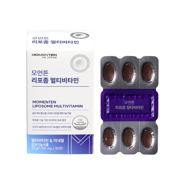 모먼튼 리포좀 멀티비타민 30정 1박스 프리미엄 미네랄 (1개월분) 33,600원