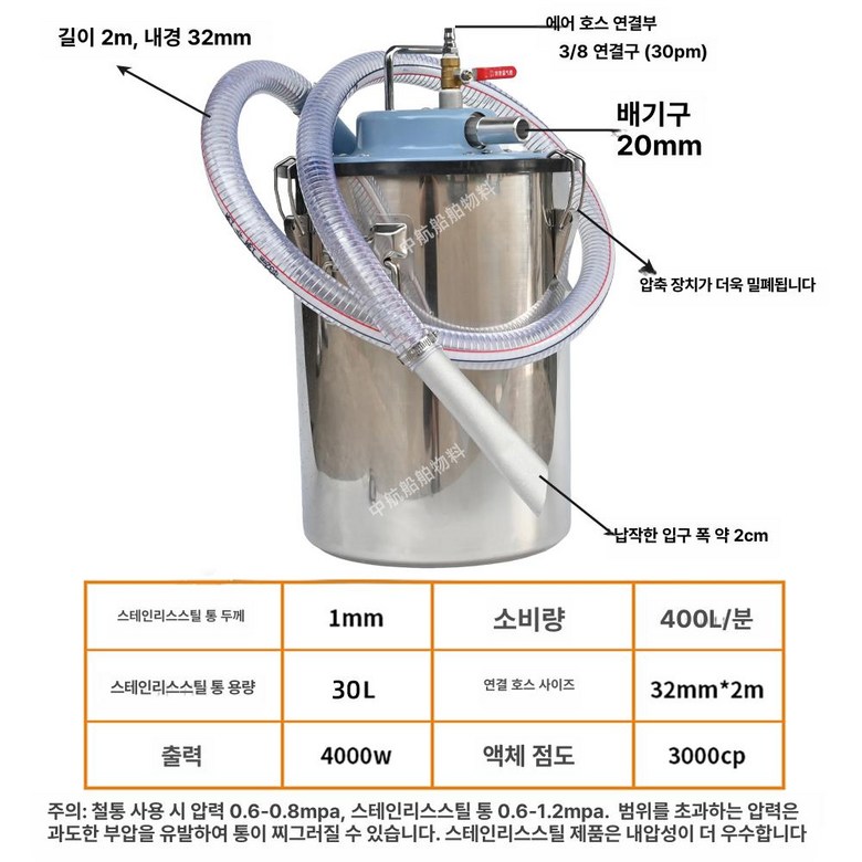 산업용 집진 석션기 기름 습식 드럼용 일반형 흡입기 110,300원