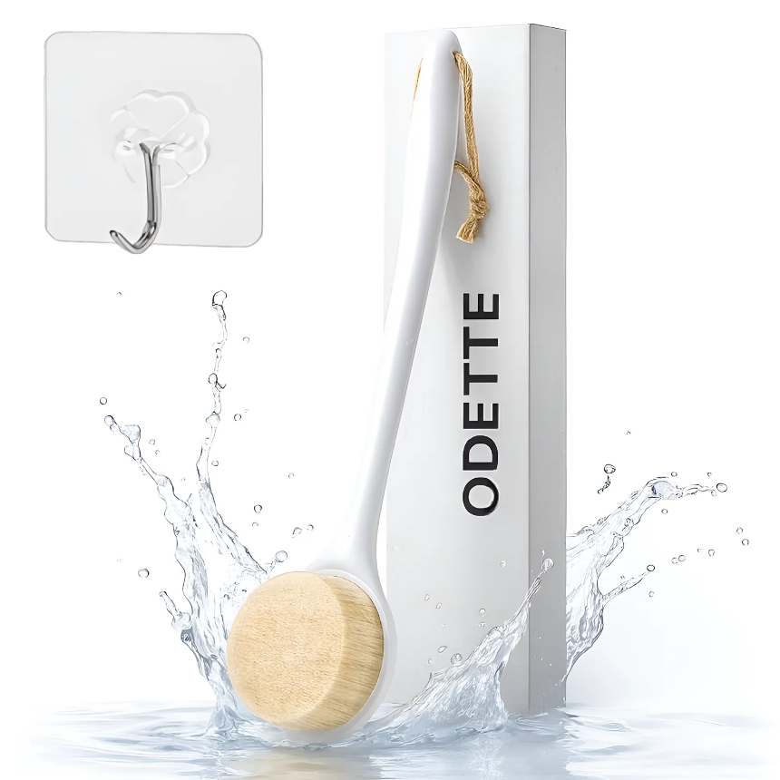 오데트 커브 등드름 샤워 바디 브러쉬, 1세트, 1개입, 화이트 12,000원