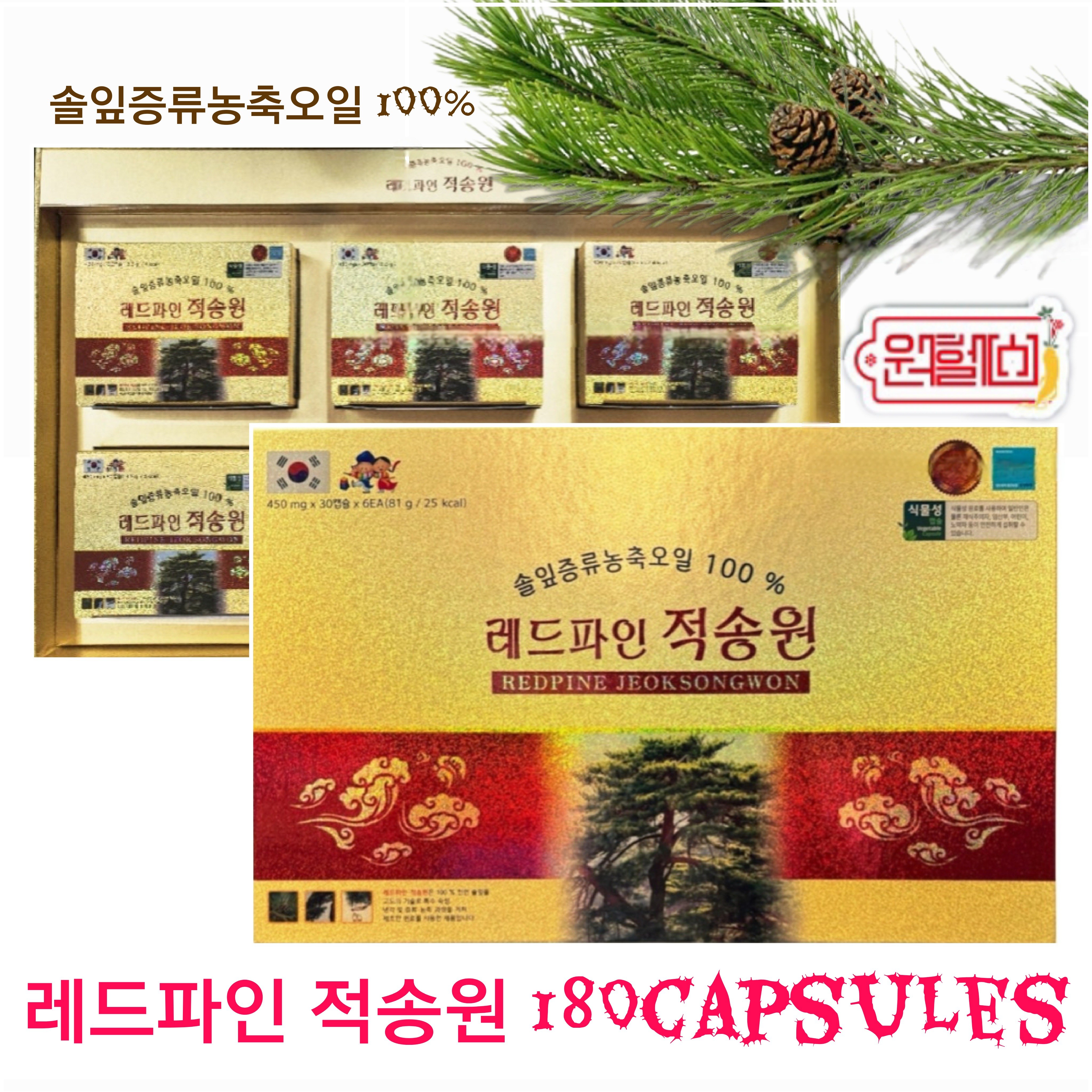 레드파인 적송원 100% 적송 솔잎오일 혈관관리, 180정 1개 103,000원