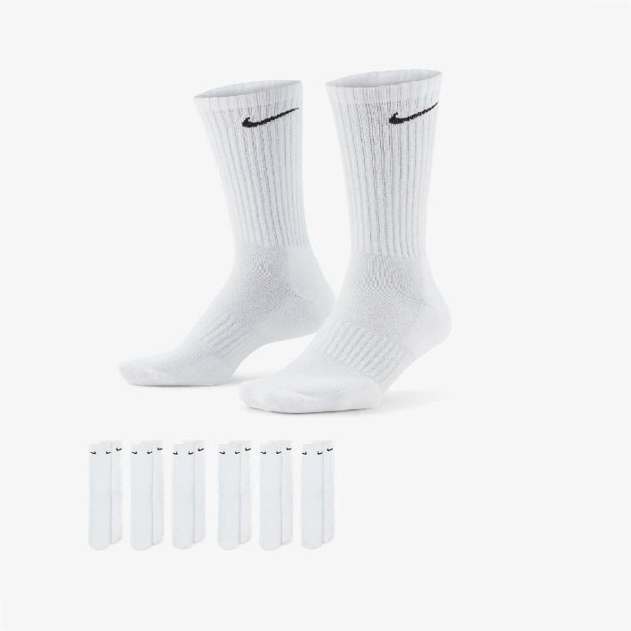 나이키 에브리데이 쿠션 트레이닝 크루 샥스 스포츠 장목 양말(2세트 6켤레), 화이트 21,900원