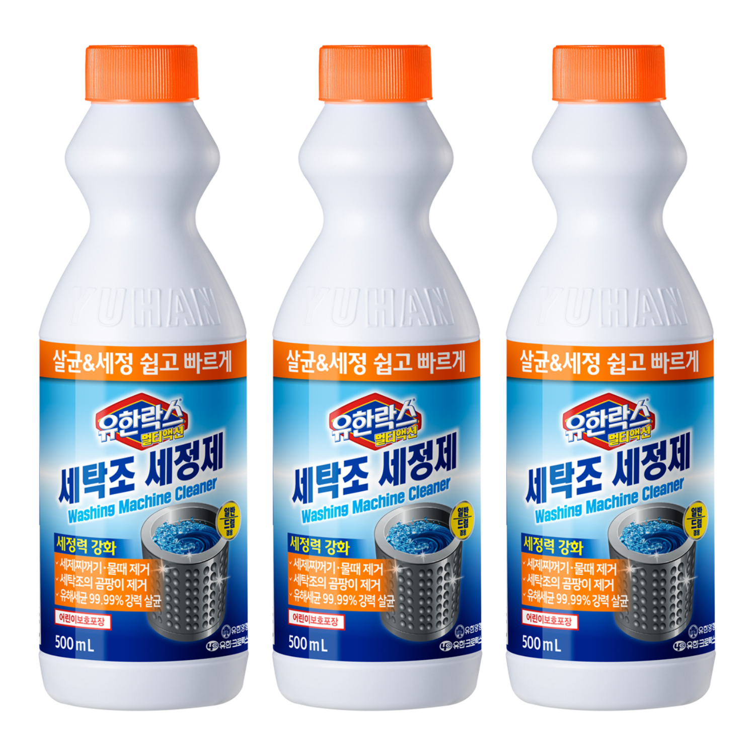 유한락스 멀티액션 세탁조 세정제, 500ml, 3개 10,350원